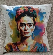 Housses de Coussins 40x40 cm – Portrait Fleuri – Fait Main, Style Bohème