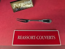 FOURCHETTE ESCARGOT 14 CM AUX CYGNES RAVINET D ENFERT BEL ÉTAT MÉTAL ARGENTÉ.