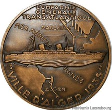 D2128 Rare Médaille Art Déco