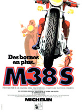 publicité Advertising 0323 1979   Pneus moto M 38 S des bornes en plus Michelin