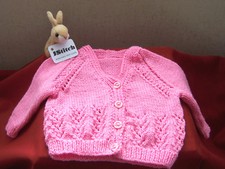Cardigan bébé tricoté main 