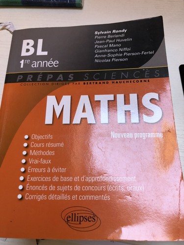 Maths prépas sciences - maths,
