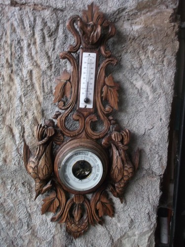 Barometre ancien bois sculpté - barometre,