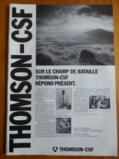 5/1988 PUB THOMSON CSF ELECTRONIQUE EW RADAR SATCP VHF/FM TRC 920 FRENCH AD