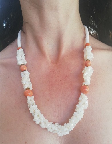 Collier nacre véritable et - collier, en