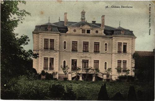Cpa chateau devillaine - ak,