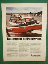 1985-1986 PUB EMBRAER EMB-312 TUCANO FORCA AEREA BRASILEIRA ORIGINAL FRENCH AD