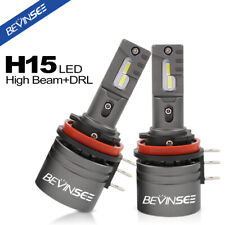 BEVINSEE H15 LED Phare Ampoule 50W 6000K Blanc pour Mercedes Classe A W176 12-18
