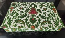 BOITE A COUTURE OU DE RANGEMENT EN CARTON RECOUVERTE DE TISSUS VINTAGE