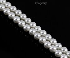 Véritable Halmahera argent BLANC rond 4,00 MM Queen of Pearl Strand 15"