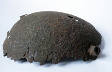 Morceau de casque à boulon ww1 all. de terrain, militaria, relique 14 18