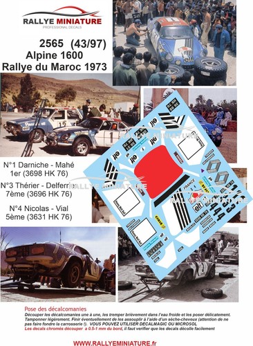 Decals ref 2565 alpine - decals,