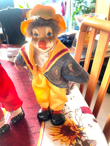 Figurine clown porcelaine - figurine,