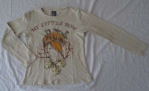 Shirt beige pour filles - t-shirt,