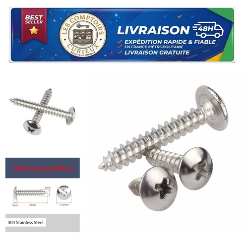 Vis bois inox - bois, 304