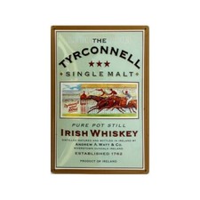 Plaque métal publicitaire 20x30 cm bombée en relief  :  THE TYRCONNELL Whisky