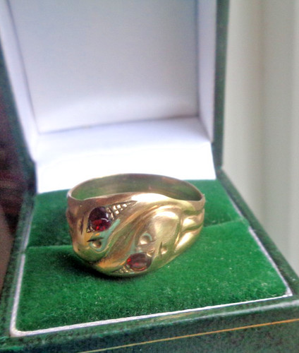 Bague snake jaune 9ct - bague, en