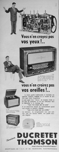 Publicité 1954 ducretet - 1954,