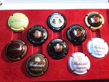 Lot de 10 capsules de champagne Grumier Et Richardot, Support Non Fourni 