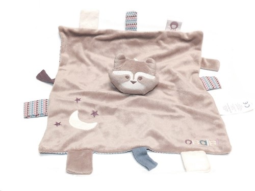 Doudou plat chat gris - gris, raton