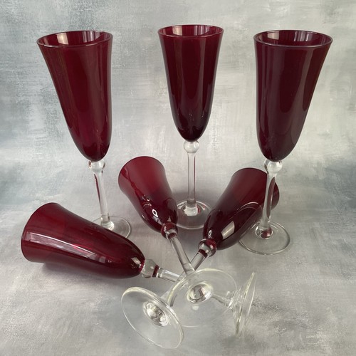 Verre pied flute à - verre,