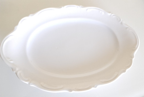 Plat ovale service blanc - de,