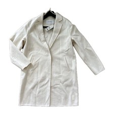 Manteau En Laine, Blanc En