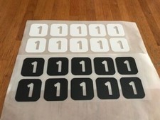 NUMERO 1 - 10 PATCHS FLOCAGES POUR MAILLOT SHORT SURVÊTEMENT CHAUSSETTES