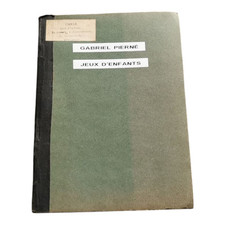 Partitions Braille Piano Gabriel Pierne Jeux D'enfants Music Score INJA 1925 
