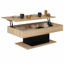 Table basse plateau noir - table,