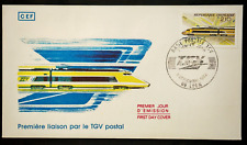 1ere Liaison par TGV Postal, Lyon,  Env FDC 1er jour 1984