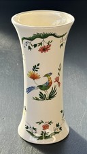 VASE EN FAIENCE DE GIEN DECOR OISEAU DE PARADIS