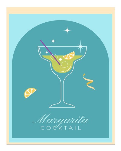 Art mural cocktail - , margarita
