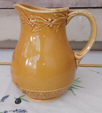 Pichet en faïence craquelé «  Sarreguemines France » marron 1,5 L