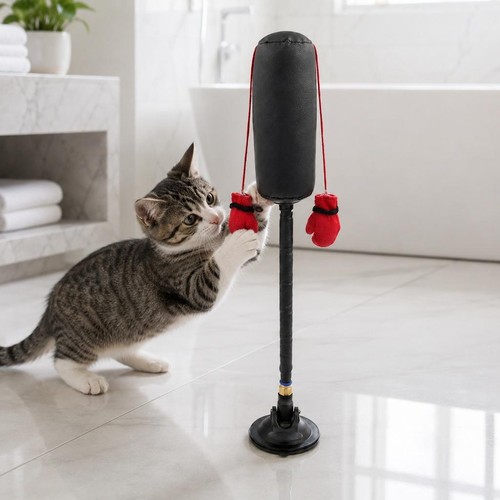 Jouet chat boxe plastique - jouet,