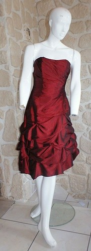 Robe cocktail bordeaux - , taille
