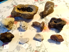 Minéraux Fossiles - LOT de 10 -  de France INDRE Région Naturelle de la Brenne