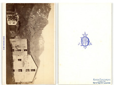 Rocca Tartarini, Bocognano, Corse, maisons et montagne Vintage albumen print CDV
