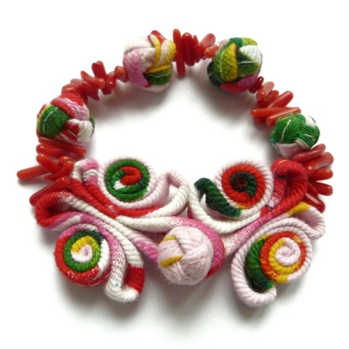 Bracelet tissu coton - bracelet,