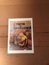 PRINT TINTIN DRAN ART 44X32  STAMPED LIMITED EDITION PARIS POP UP 