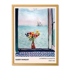Framed Albert Marquet Artwork - La Fenêtre à la Goulette en 1926 Art Wall Poster