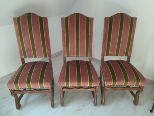 Chaises tissus rayures - chaises,