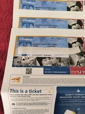 3 Places / Billets / 1 Adulte + 2 Enfant 1 Parc 1 Jour - Disneyland Paris