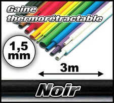  Gaine thermorétractable noir 1,5 mm 3 m- gaine thermo