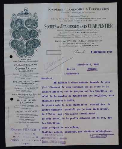 Billhead facture paris 1921 - billhead,
