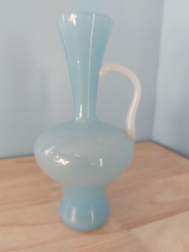 Carafe opaline bleu très - carafe,