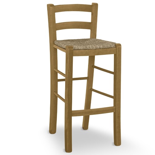 Tabouret bois teinté noyer - bois,