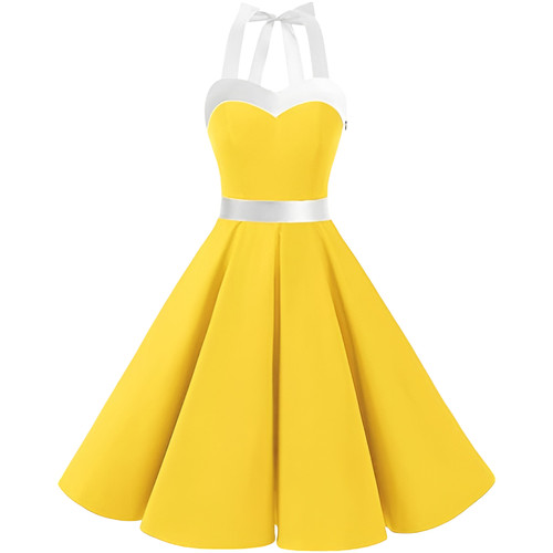Robe cocktail midi rétro - robe,
