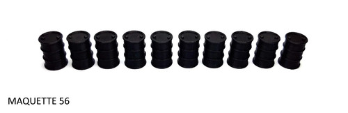 Lot fûts noirs bidons - fûts,