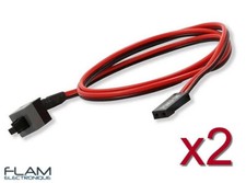 2x Cable / interrupteur POWER SW demarrage alimentation PC computer cable switch
